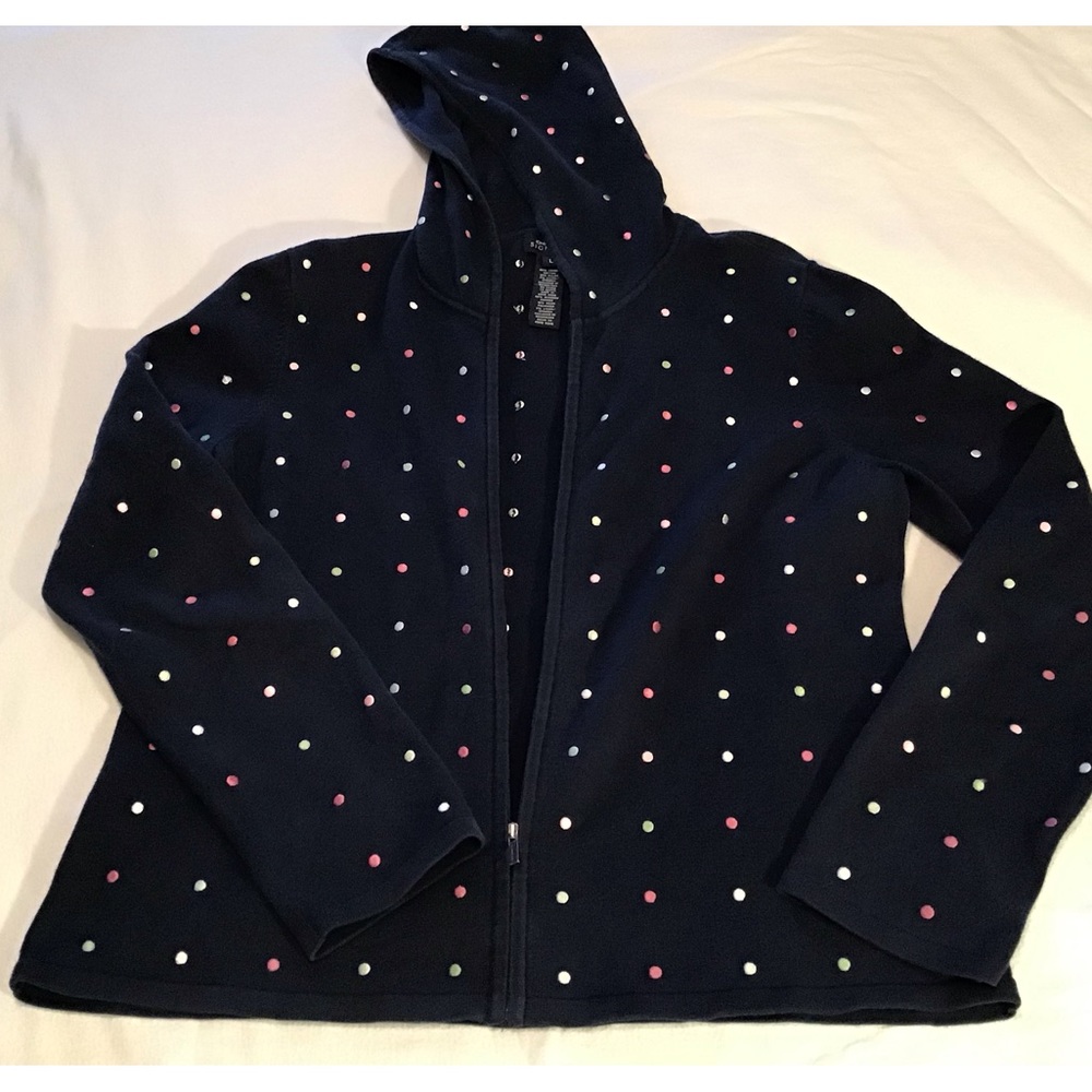 JONES NEW YORK SIGNATURE SWEATER WITH HOOD